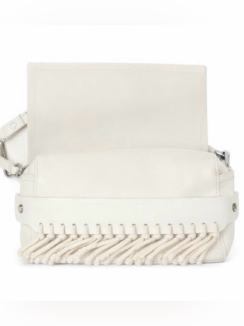 3.1 Phillip Lim Bianca Small Fringe Leather Crossbody Shoulder Bag Ivory - Picture 5 of 13